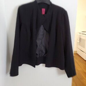 SZ 12-Collection 212 Ladies Black Blazer No Buttons or Snaps.